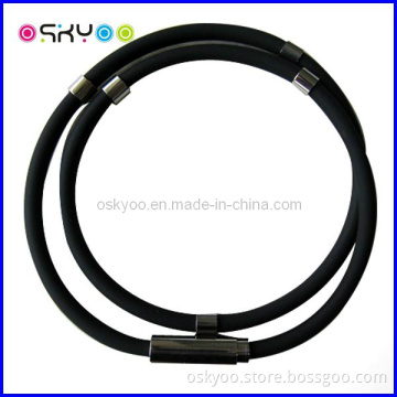 Fashion Titanium Magnetic Ion Balance Silicone Necklace Clasp (P072)